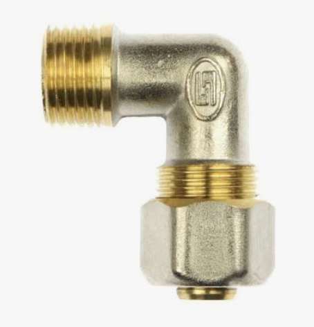 Коліно для металопластикових труб Gross 16 x 1/2"